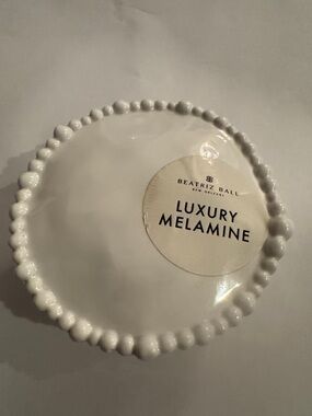 Beatriz Ball Luxury Melamine Round Serving Bowl - White